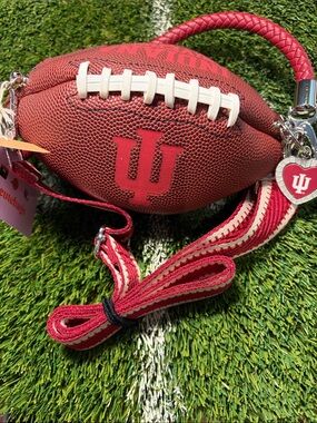 Indiana University Red Football Crossbody Bag